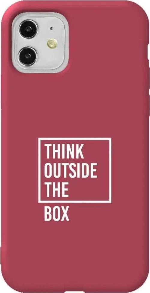 iPhone 11 Bordo Renkli Silikon Telefon Kılıfı - Outside Box 2