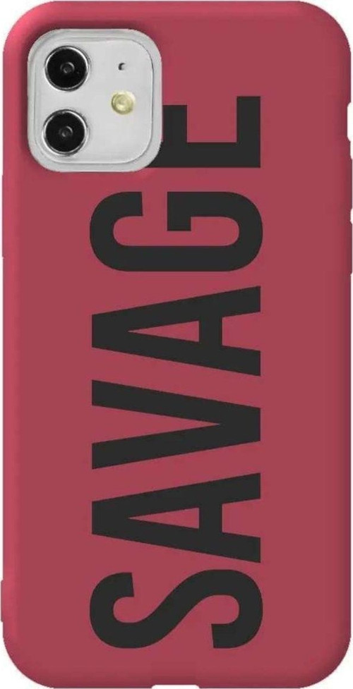 iPhone 11 Bordo Renkli Silikon Telefon Kılıfı - Savage