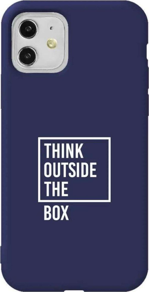 iPhone 11 Lacivert Renkli Silikon Telefon Kılıfı - Outside Box 2