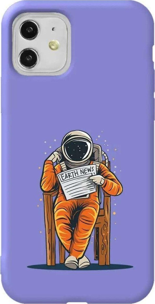 iPhone 11 Lila Renkli Silikon Telefon Kılıfı - Earth News