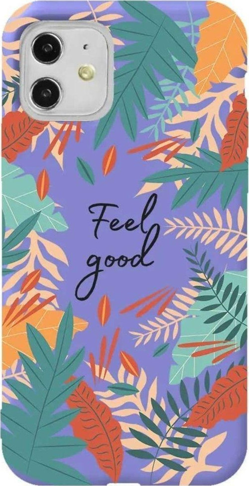 iPhone 11 Lila Renkli Silikon Telefon Kılıfı - Feel Good
