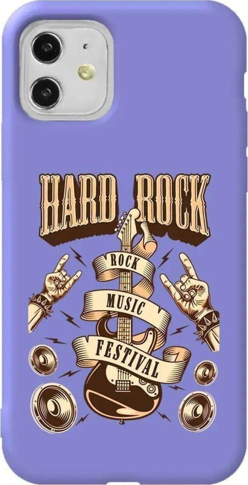 iPhone 11 Lila Renkli Silikon Telefon Kılıfı - Hard Rock