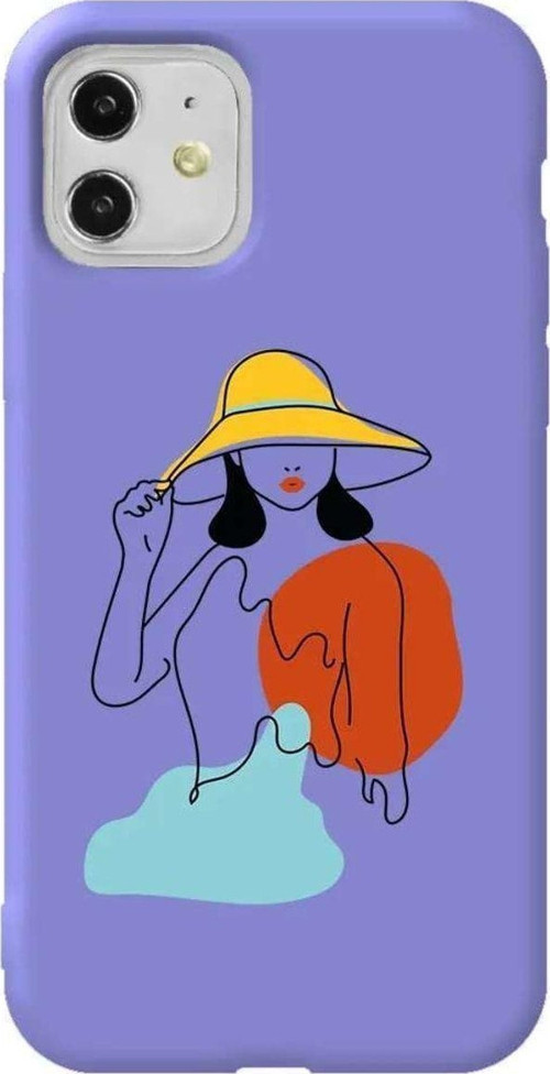 iPhone 11 Lila Renkli Silikon Telefon Kılıfı - Madam