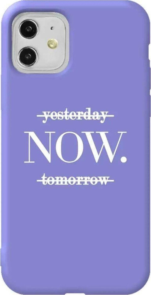 iPhone 11 Lila Renkli Silikon Telefon Kılıfı - Now