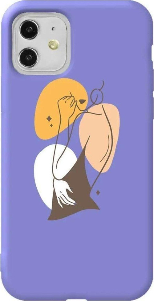 iPhone 11 Lila Renkli Silikon Telefon Kılıfı - Olivia