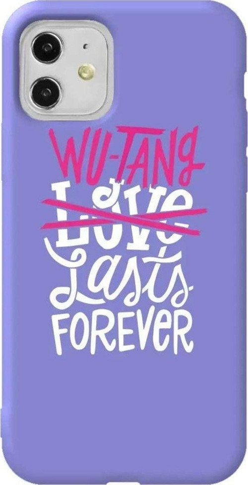 iPhone 11 Lila Renkli Silikon Telefon Kılıfı - Wu-tang