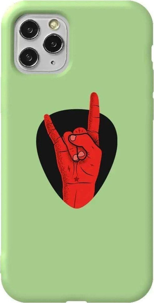 İphone 11 Pro Açık Yeşil Renkli Silikon Telefon Kılıfı - Pena