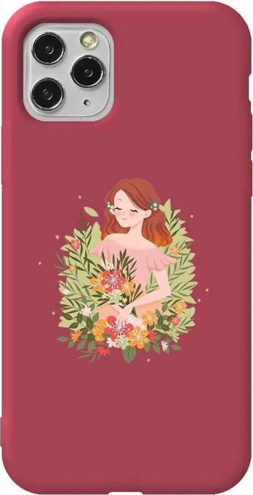 İphone 11 Pro Bordo Renkli Silikon Telefon Kılıfı - Bloom And Feel