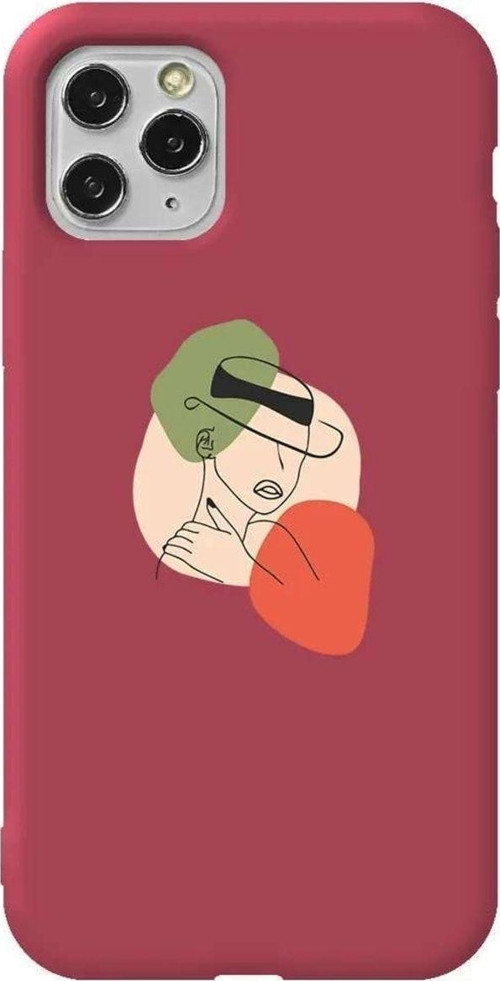 İphone 11 Pro Bordo Renkli Silikon Telefon Kılıfı - Mia