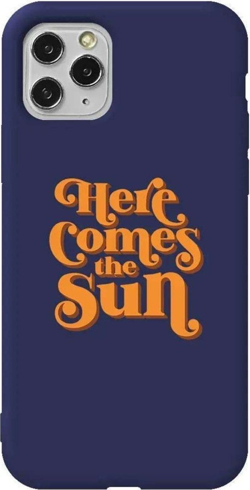 İphone 11 Pro Lacivert Renkli Silikon Telefon Kılıfı - Comes The Sun