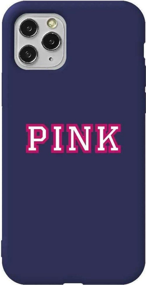İphone 11 Pro Lacivert Renkli Silikon Telefon Kılıfı - Pink