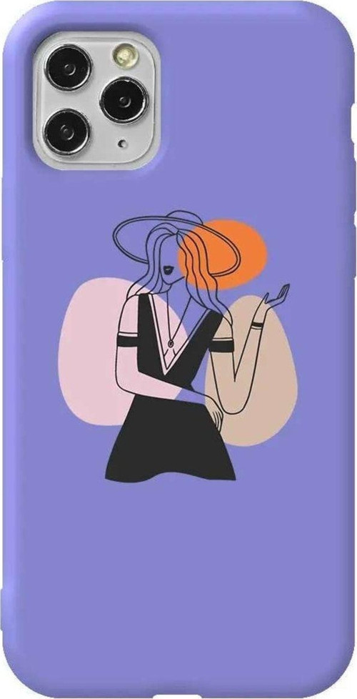 İphone 11 Pro Lila Renkli Silikon Telefon Kılıfı - Isabella