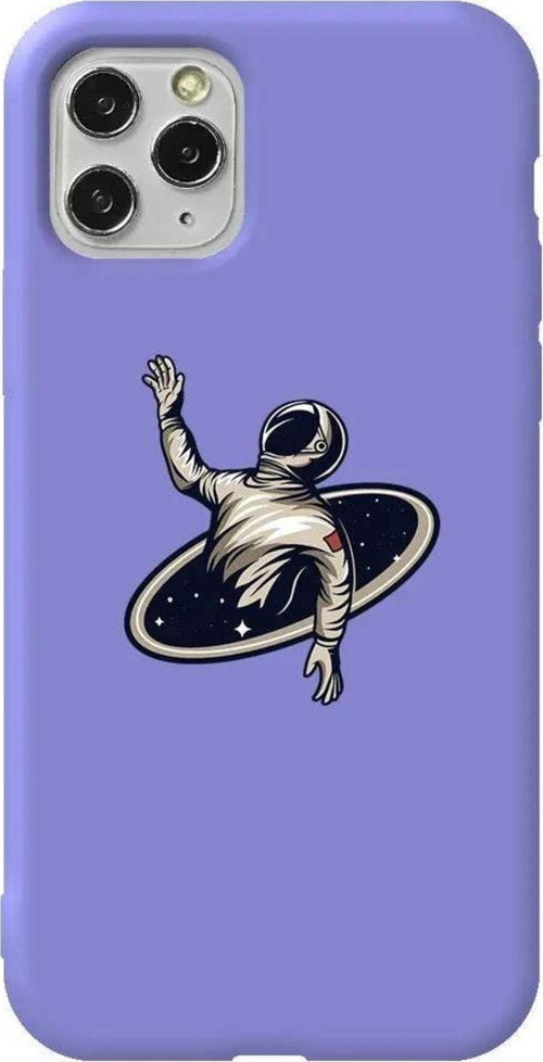 İphone 11 Pro Lila Renkli Silikon Telefon Kılıfı - Karadelik