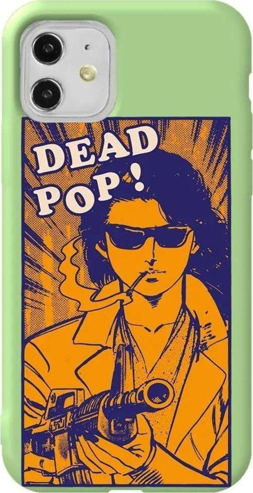 İphone 11 Pro Max Açık Yeşil Renkli Silikon Telefon Kılıfı - Dead Pop