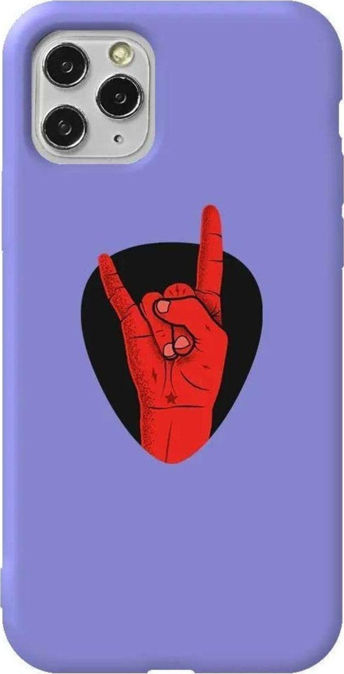 İphone 11 Pro Lila Renkli Silikon Telefon Kılıfı - Pena