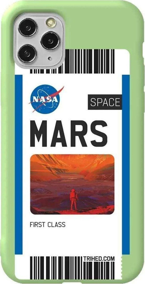 İphone 11 Pro Max Açik Yesil Renkli Silikon Telefon Kılıfı - Mars Bileti