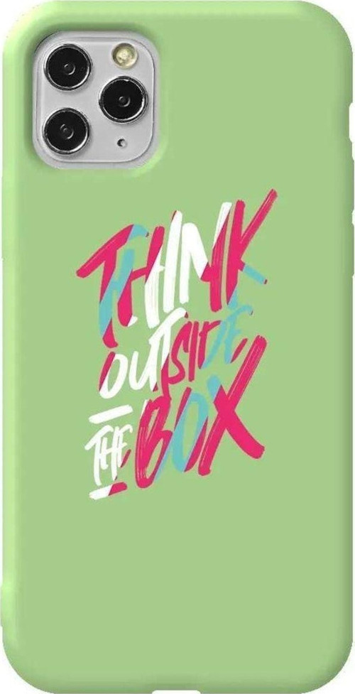 İphone 11 Pro Max Açik Yesil Renkli Silikon Telefon Kılıfı - Outside Box