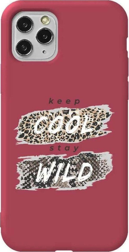 İphone 11 Pro Max Bordo Renkli Silikon Telefon Kılıfı - Cool Wild