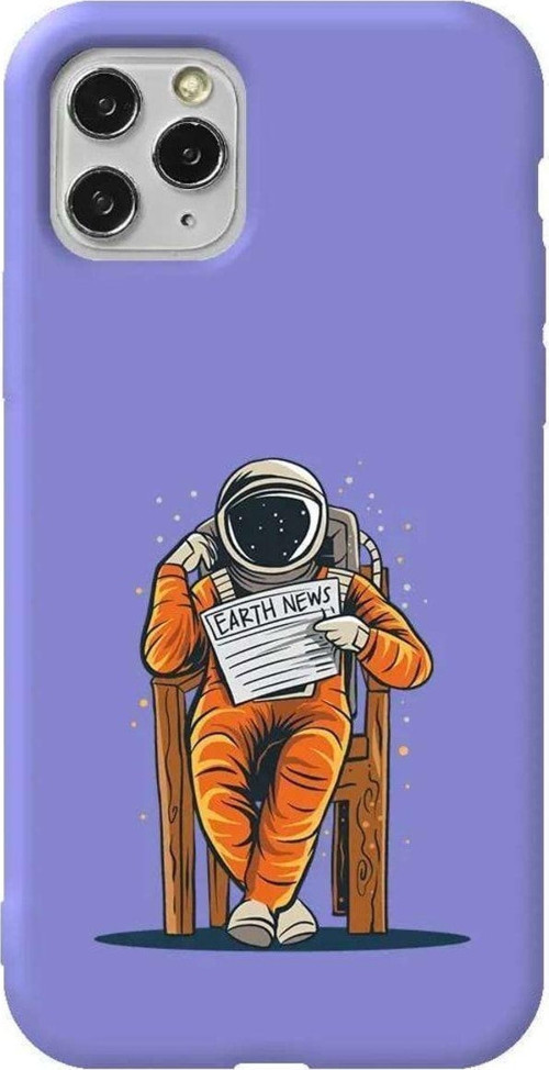 İphone 11 Pro Max Lila Renkli Silikon Telefon Kılıfı - Earth News