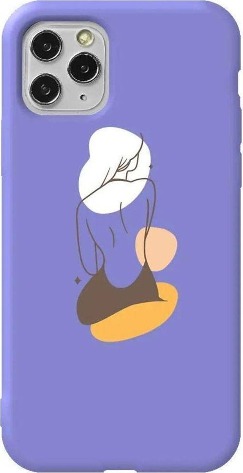 İphone 11 Pro Max Lila Renkli Silikon Telefon Kılıfı - Just Sit