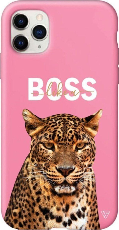 iPhone 11 Pro Max Pembe Renkli Silikon Asil Leopar Telefon Kılıfı