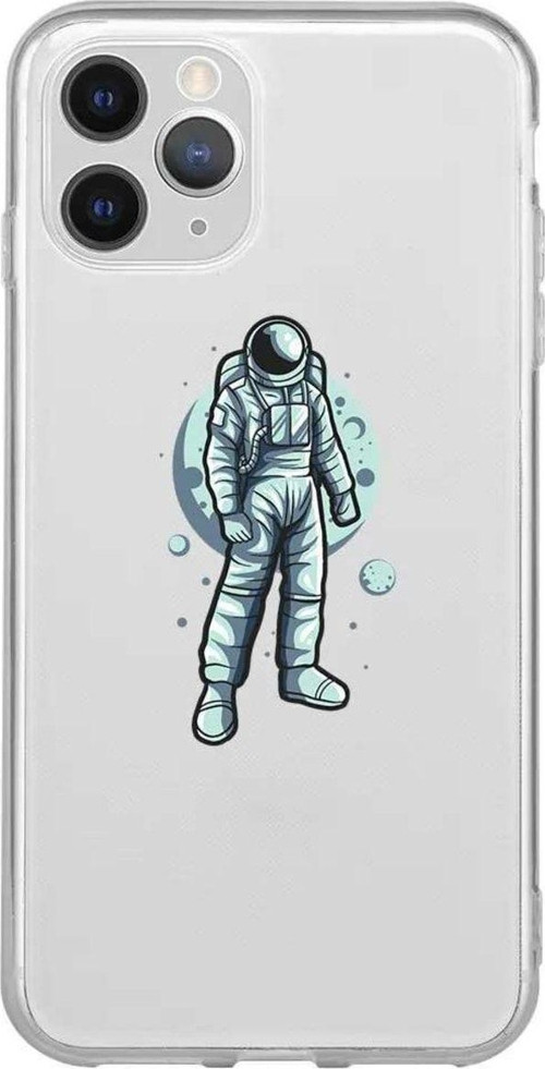 İphone 11 Pro Max Seffaf Telefon Kılıfı - Astronot