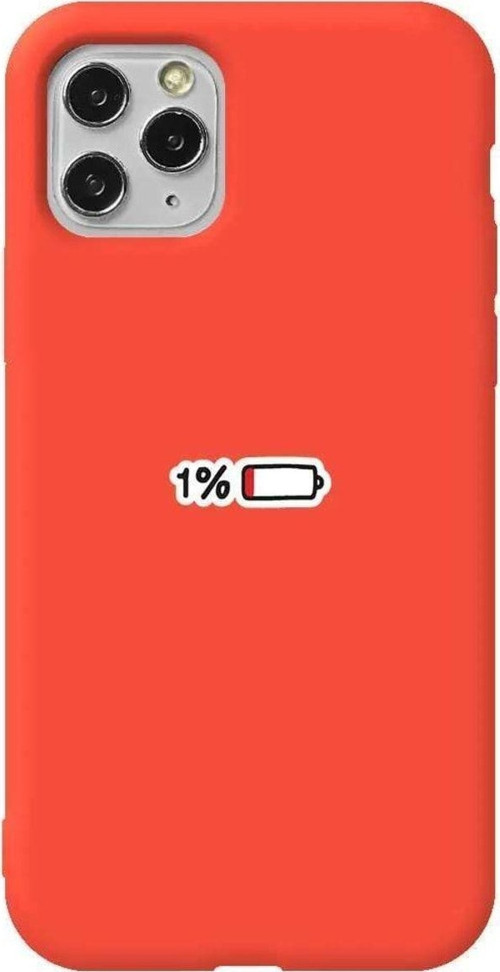 İphone 11 Pro Max Turuncu Renkli Silikon Telefon Kılıfı - Low Charge