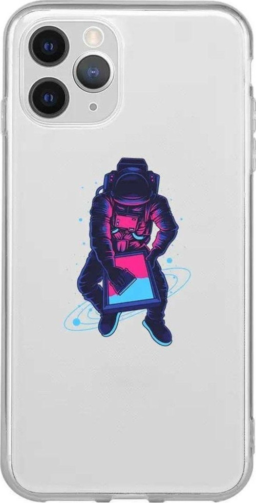 İphone 11 Pro Seffaf Telefon Kılıfı - Mavi Dunya