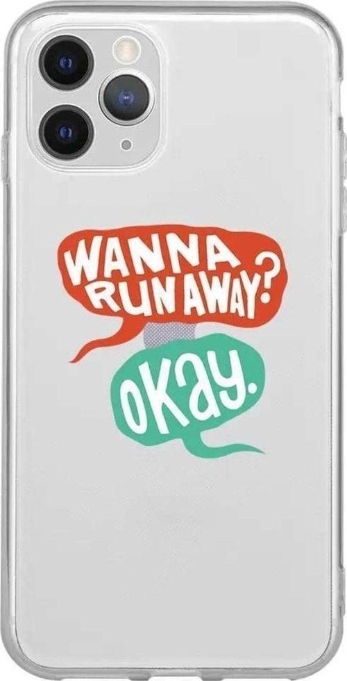 İphone 11 Pro Seffaf Telefon Kılıfı - Wanna Run Away?