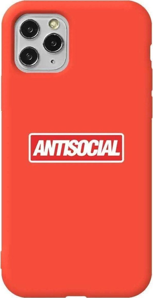 İphone 11 Pro Turuncu Renkli Silikon Telefon Kılıfı - Anti Sosyal