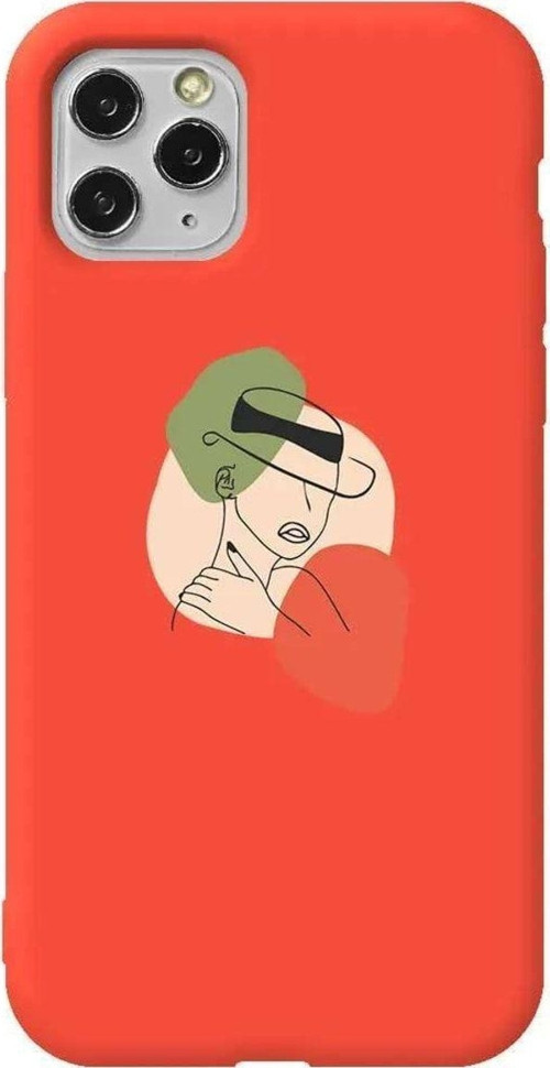 İphone 11 Pro Turuncu Renkli Silikon Telefon Kılıfı - Mia