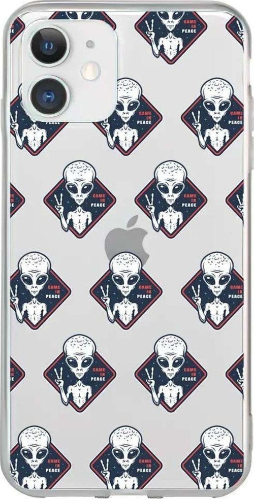 iPhone 11 Seffaf Telefon Kılıfı - Aliens