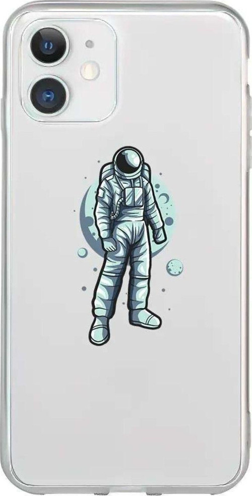 iPhone 11 Seffaf Telefon Kılıfı - Astronot