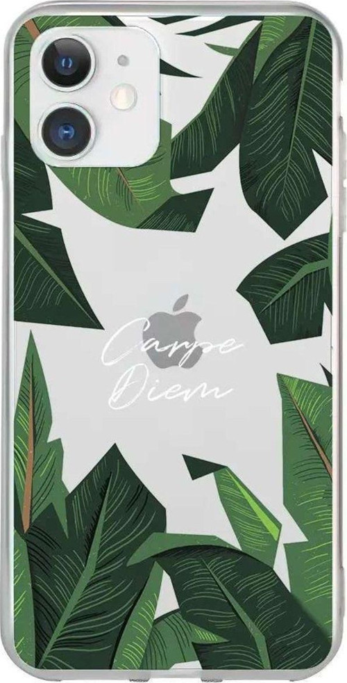iPhone 11 Seffaf Telefon Kılıfı - Carpe Diem In The Leafs