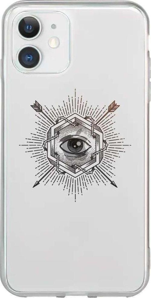iPhone 11 Seffaf Telefon Kılıfı - Dikenli Sarmasik Göz