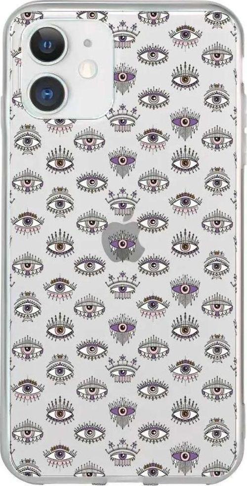 iPhone 11 Seffaf Telefon Kılıfı - Havali Kirpikler