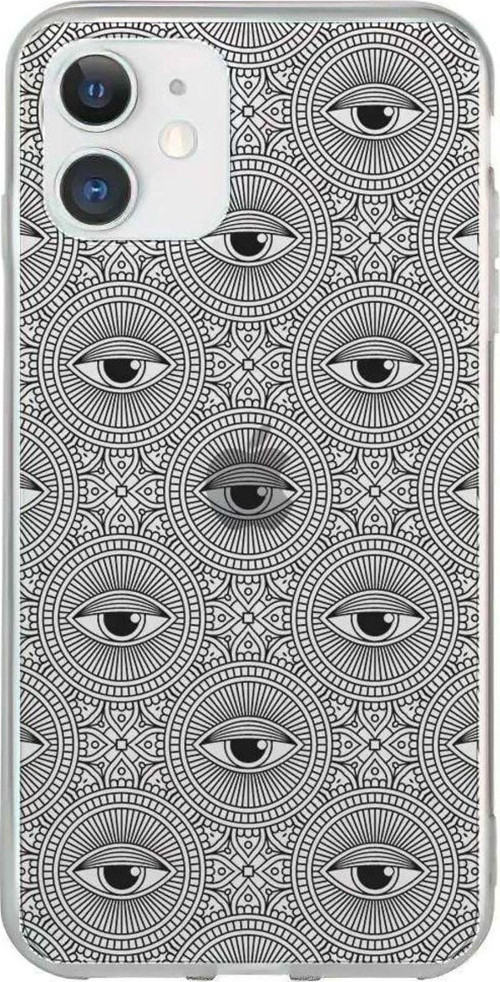 iPhone 11 Seffaf Telefon Kılıfı - Mandala Goz