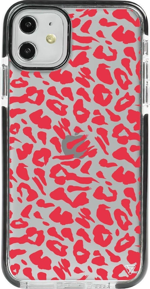 iPhone 11 Siyah Impact Leopar Rose Premium Telefon Kılıfı