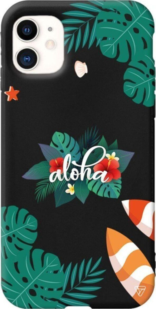 iPhone 11 Siyah Renkli Silikon Summer Telefon Kılıfı