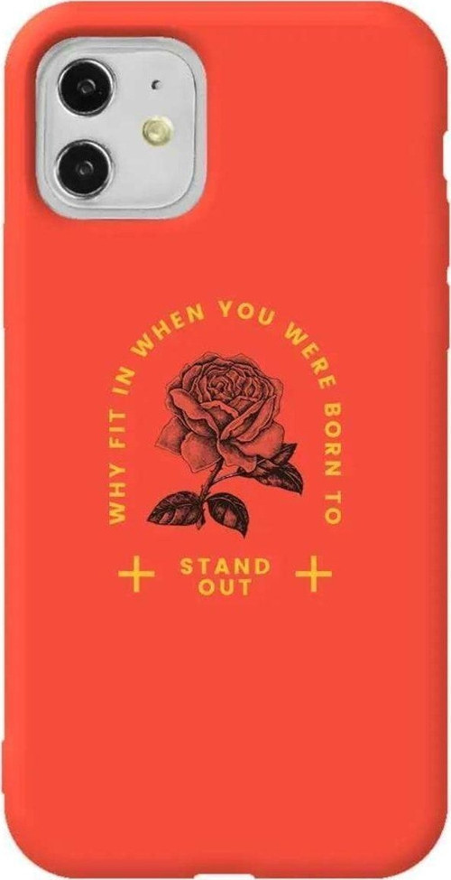 iPhone 11 Turuncu Renkli Silikon Telefon Kılıfı - Stand Out