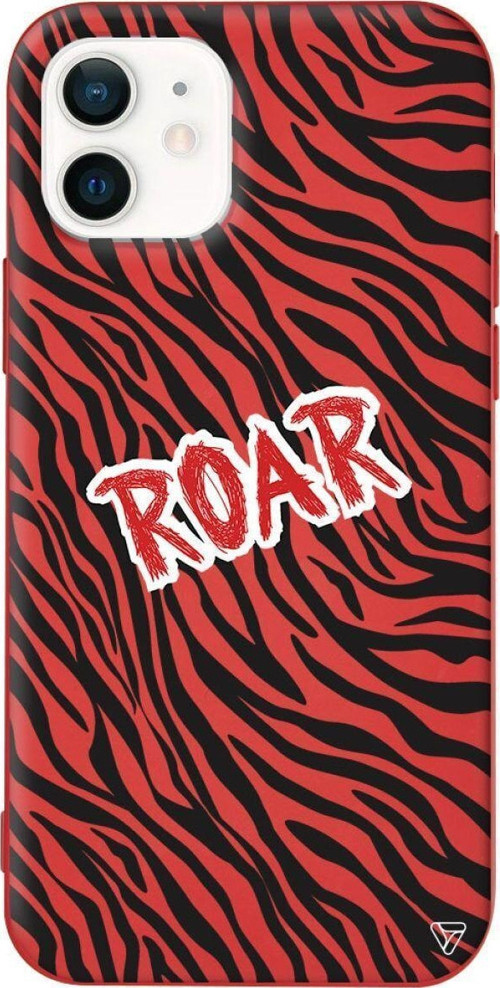 iPhone 12 Kırmızı Renkli Silikon Roar Telefon Kılıfı