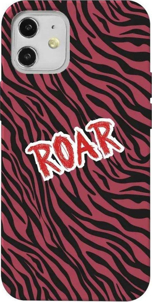 iPhone 12 Bordo Renkli Silikon Telefon Kılıfı - Roar
