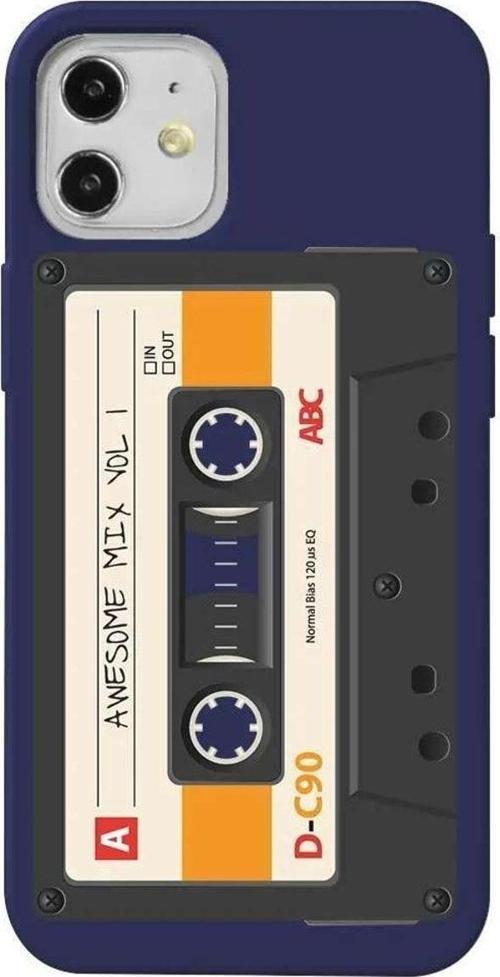 iPhone 12 Lacivert Renkli Silikon Telefon Kılıfı - Kaset