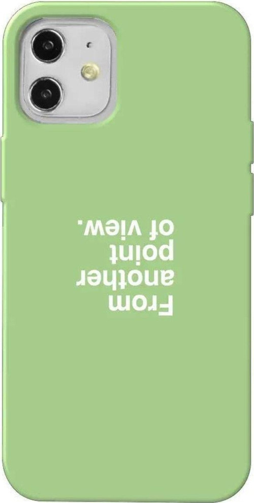 İphone 12 Mini Açik Yesil Renkli Silikon Telefon Kılıfı - Another Point
