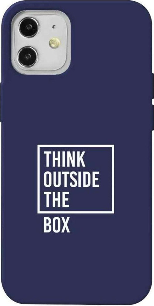 İphone 12 Mini Lacivert Renkli Silikon Telefon Kılıfı - Outside Box 2