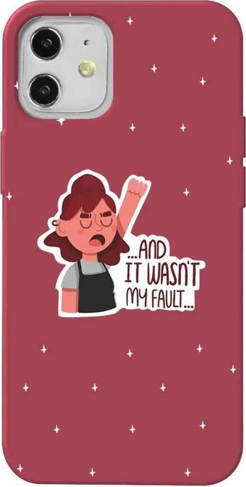 İphone 12 Mini Bordo Renkli Silikon Telefon Kılıfı - My Fault
