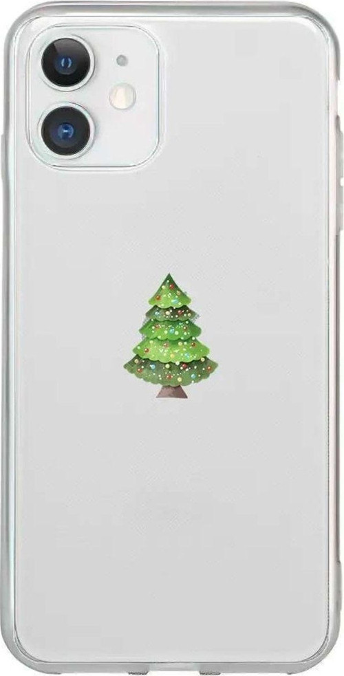 İphone 12 Mini Seffaf Telefon Kılıfı - Mini Xmas Tree