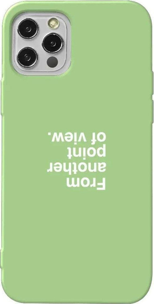 İphone 12 Pro Açik Yesil Renkli Silikon Telefon Kılıfı - Another Point