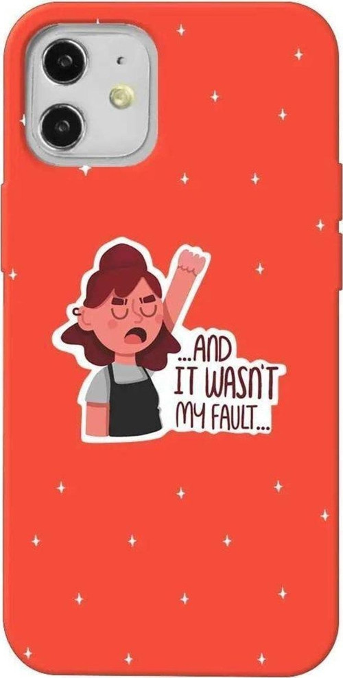 İphone 12 Mini Turuncu Renkli Silikon Telefon Kılıfı - My Fault
