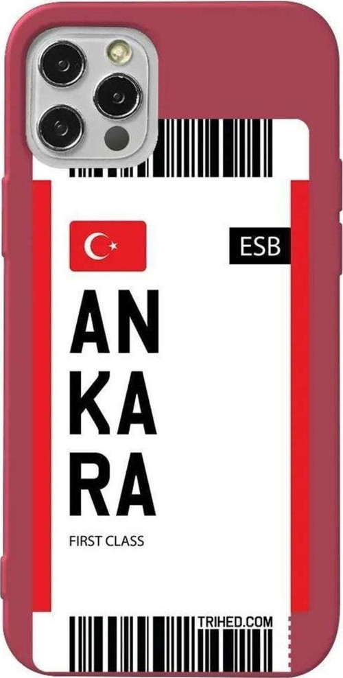 İphone 12 Pro Bordo Renkli Silikon Telefon Kılıfı - Ankara Bileti